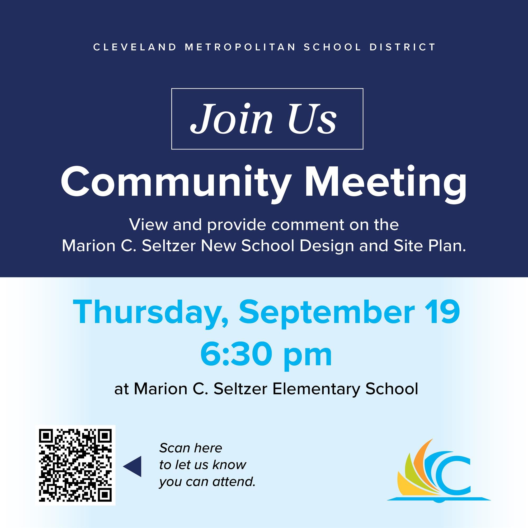 Community Meeting Thursday September 19 at 6:30